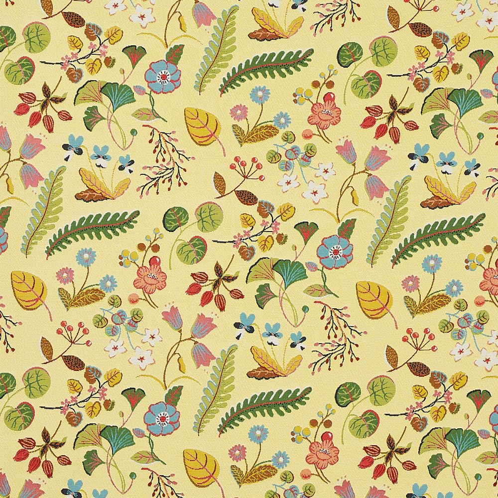 Schumacher 75943 Botanica Indoor/outdoor in Fabrics in Yellow