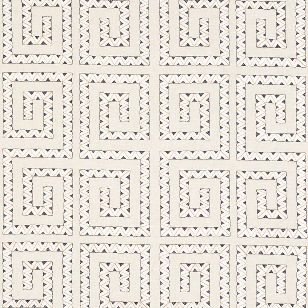 Schumacher 76070 Prado Embroidery Fabric in Graphite