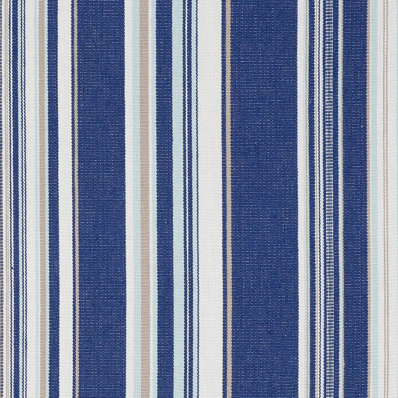 Schumacher 76630 Indooroutdoor-Linen Collection Ponderosa Stripe Fabric  in Blue