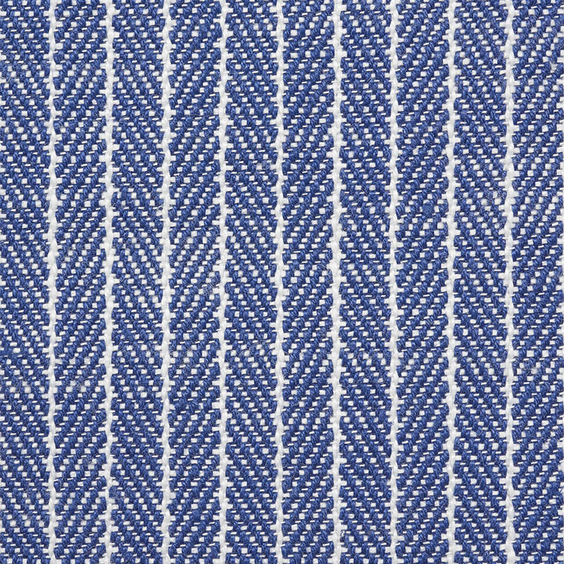 Schumacher 76672 Indooroutdoor-Linen Collection Garter Stripe Fabric  in Blue