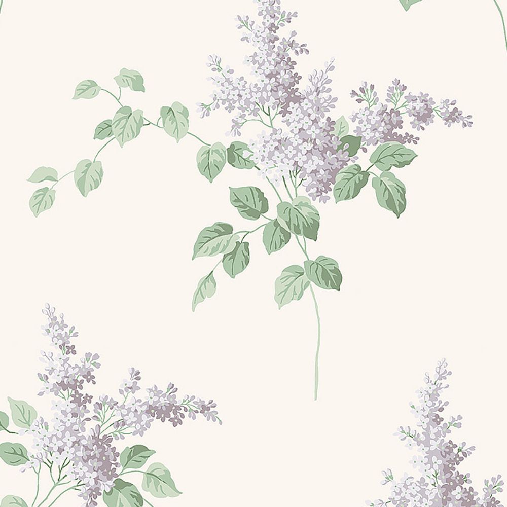 Schumacher 7668 Lilacs Wallcoverings in Lilac