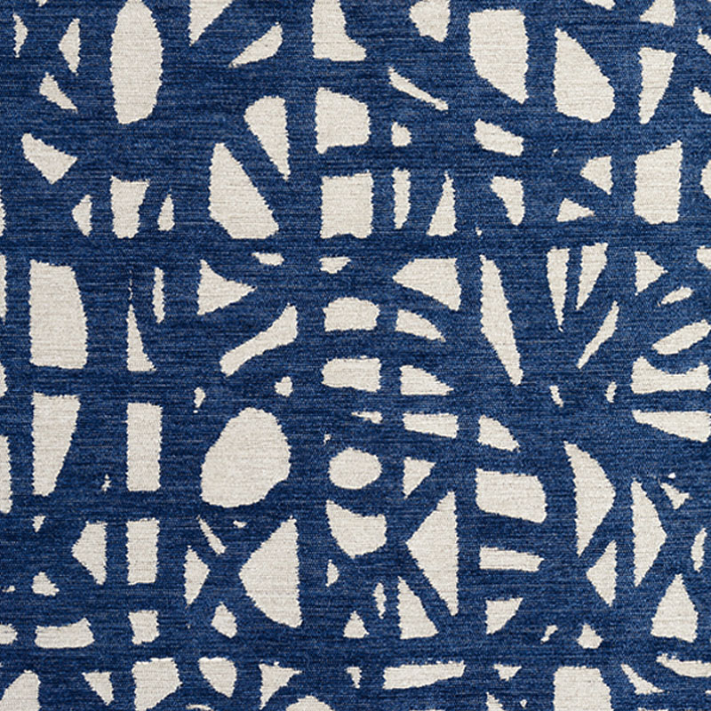Schumacher 76710 Freehand Collection Momentum Fabric  in Blue