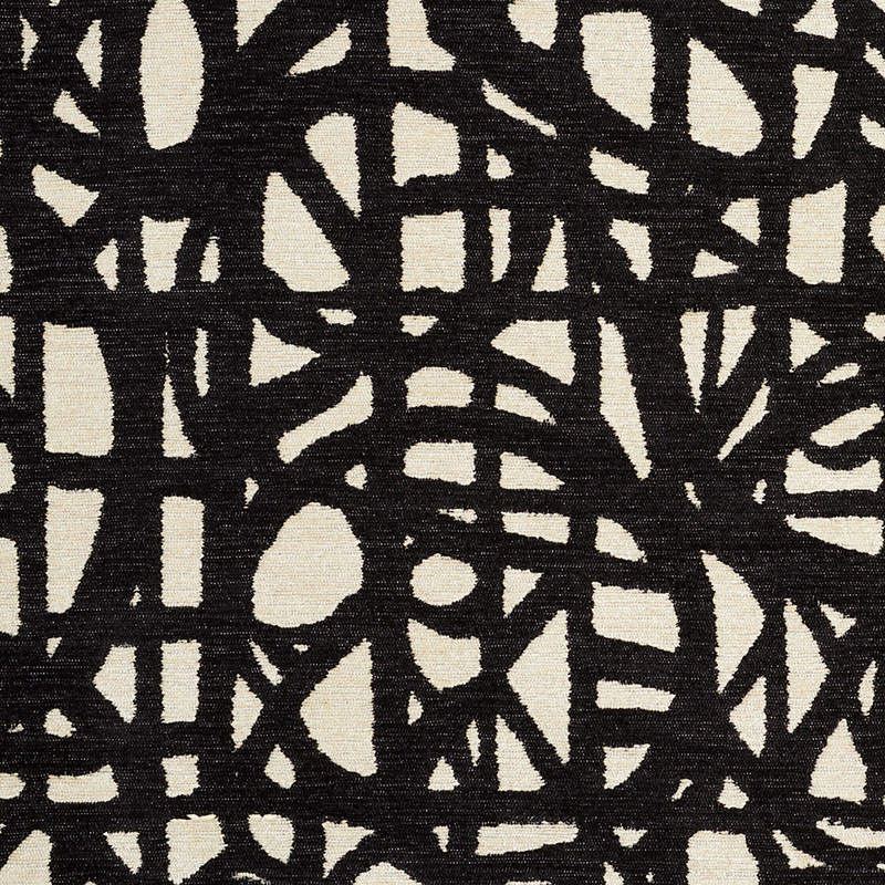 Schumacher 76711 Freehand Collection Momentum Fabric  in Black