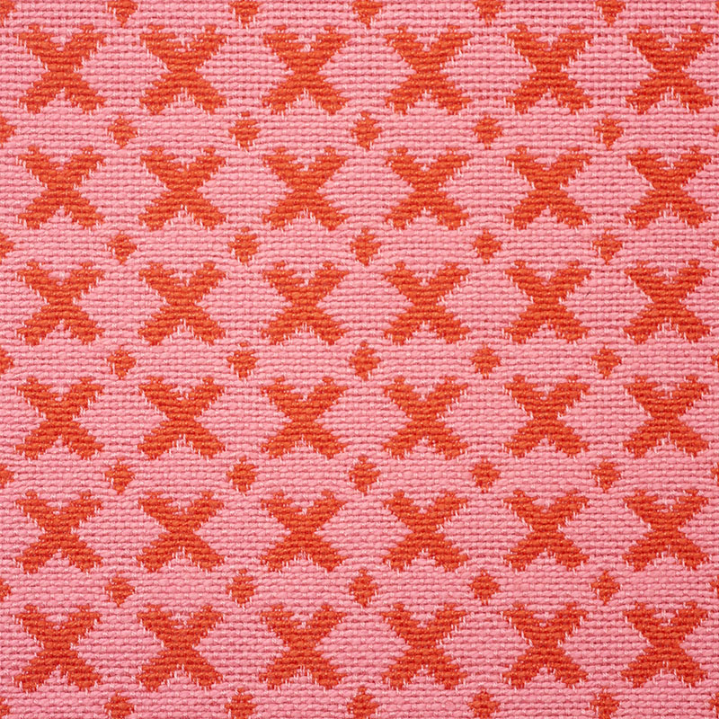 Schumacher 77201 ELIAS Fabric in PINK & RED
