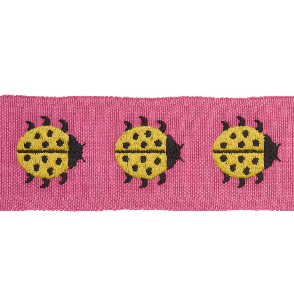 Schumacher 77391 Ladybird Tape Trim in Yellow & Pink