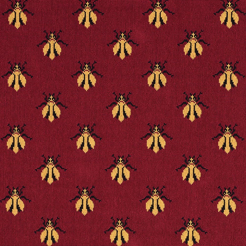 Schumacher 77410 Bee Epingle Fabric in Red