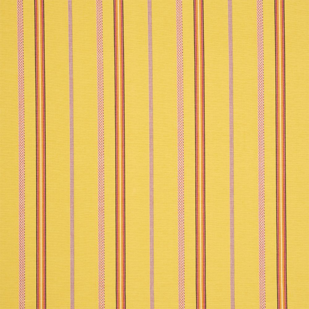 Schumacher 77452 Kayenta Stripe Fabric in Yellow