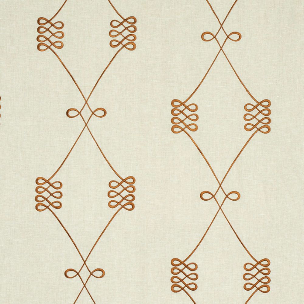 Schumacher 78201 Nicolette Embroidery Fabric in Natural