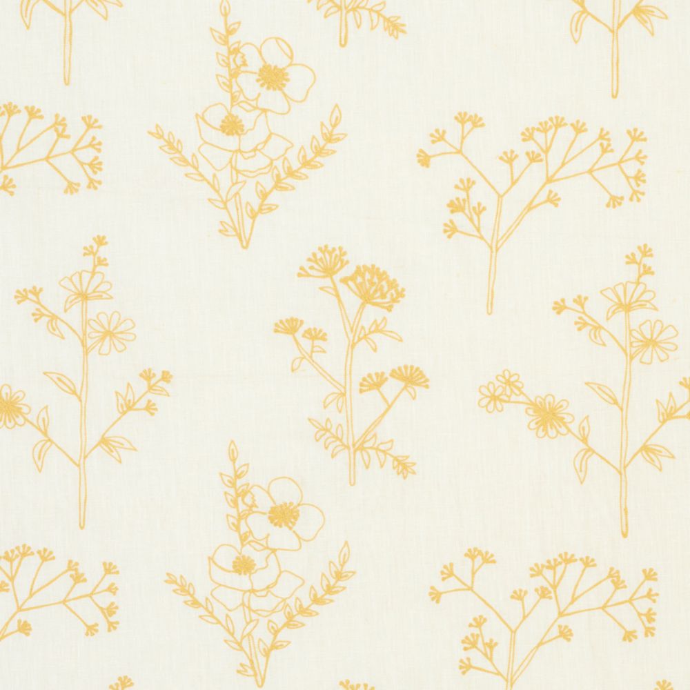 Schumacher 78362 Lisbeth Embroidery Fabric in Marigold