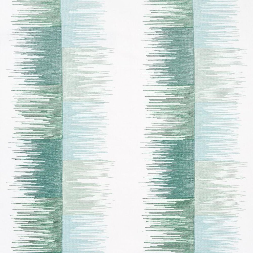 Schumacher 78403 Uncommon Threads Sunburst Stripe Embroidery Fabric in Mineral