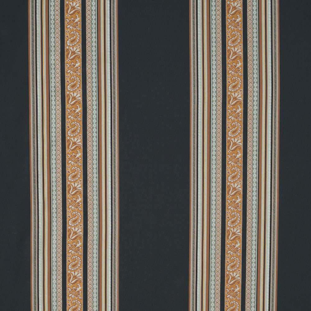 Schumacher 78600 Markova Stripe Fabric in Black