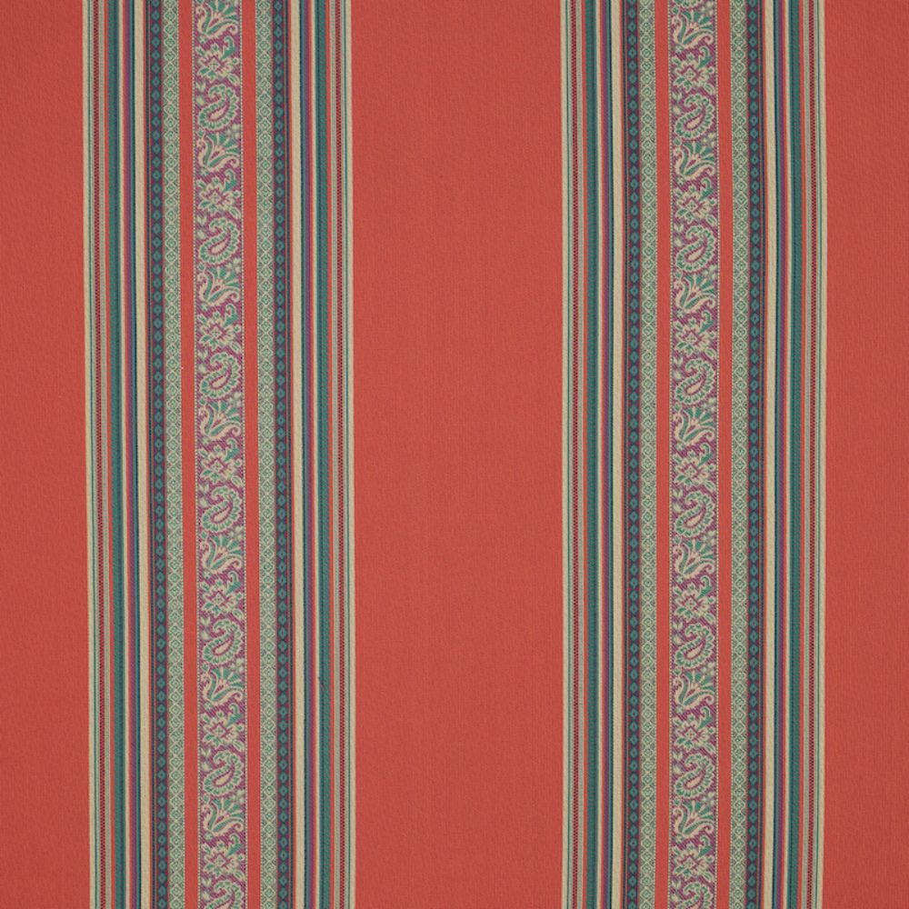 Schumacher 78601 Markova Stripe Fabric in Red