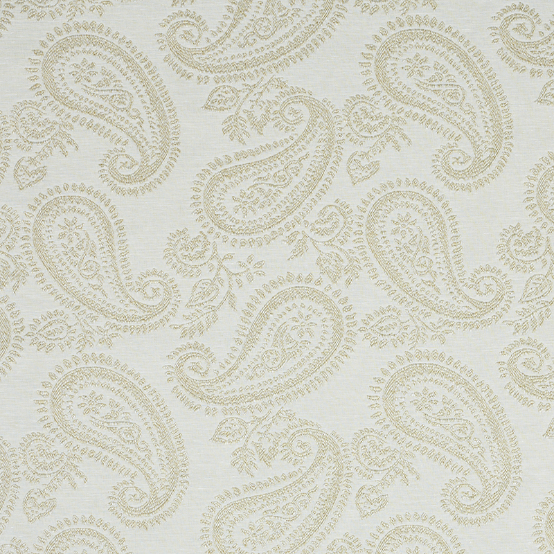 Schumacher 78720 MILENA PAISLEY FABRIC in NATURAL