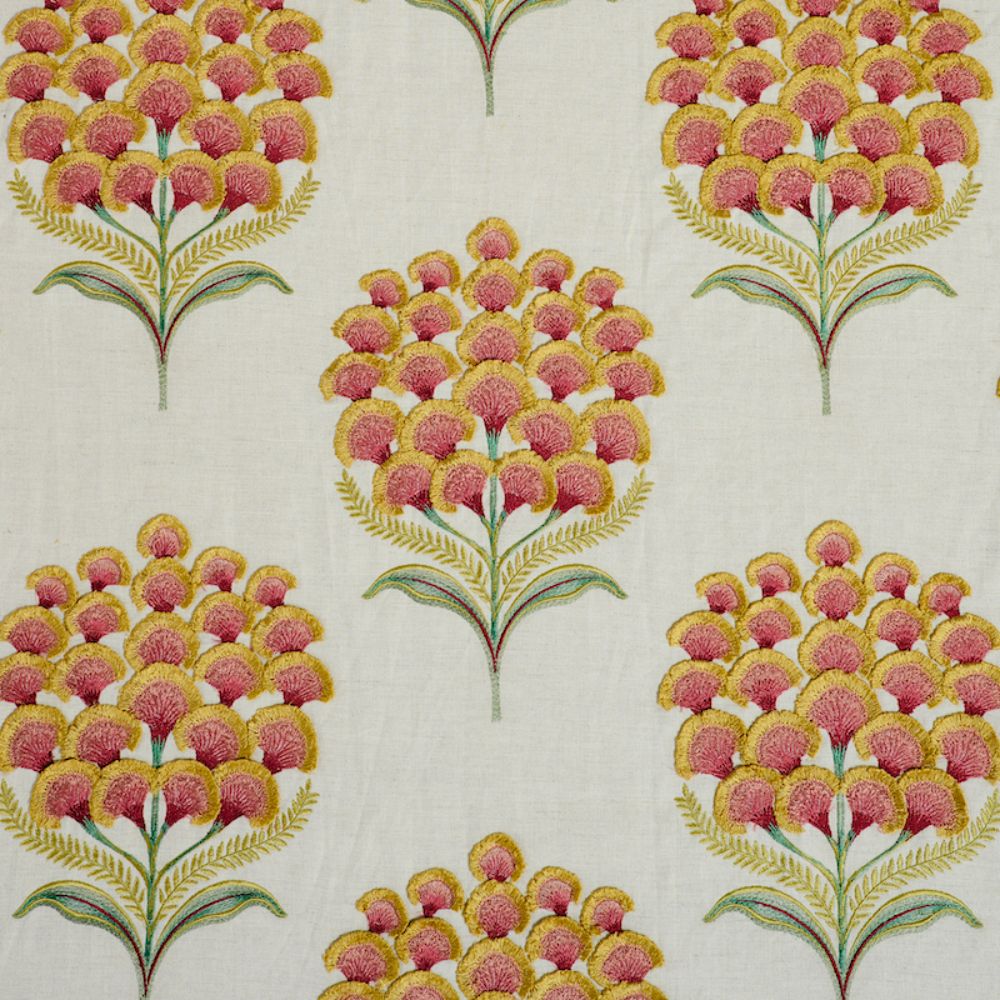 Schumacher 78812 Aurelia Embroidery Fabric in Natural