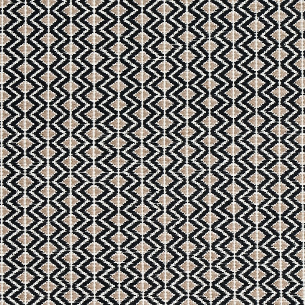 Schumacher 78910 Pinula Hand Woven Fabric in Black