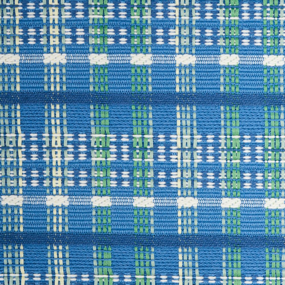 Schumacher 79071 Zealand Check Fabric in Peacock