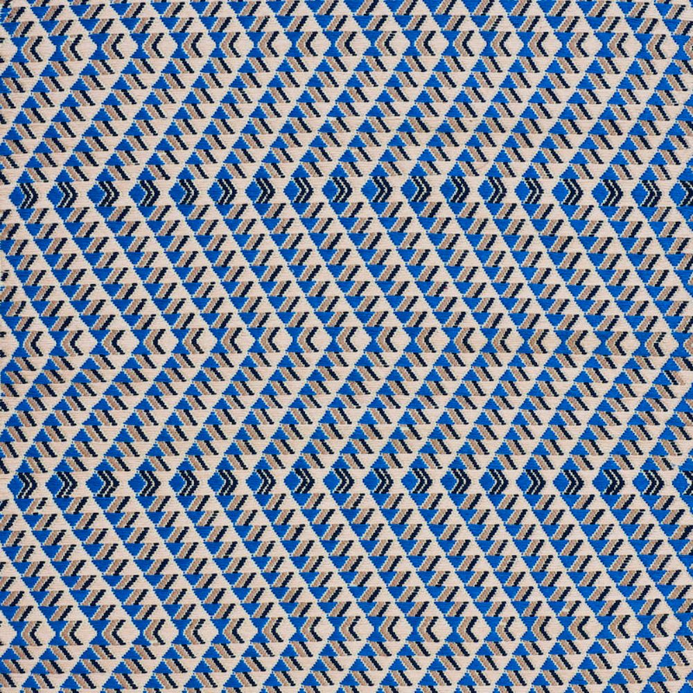 Schumacher 79222 Amates Hand Woven Brocade Fabric in Ocean