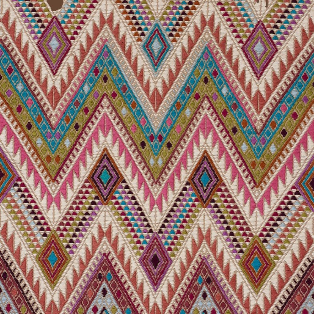 Schumacher 79241 Coyolate Hand Woven Brocade Fabric in Nougat