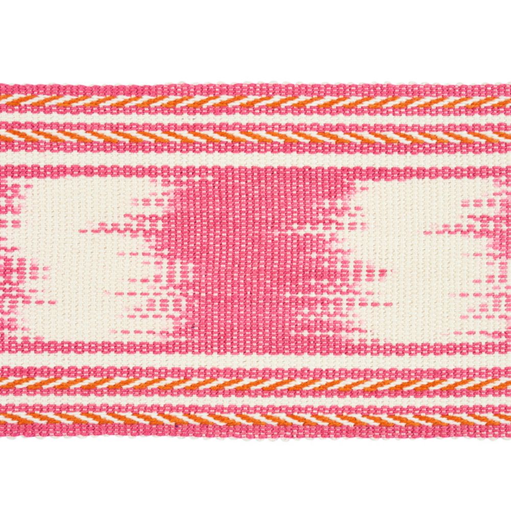 Schumacher 79301 Banyan Ikat Tape Trim in Pink