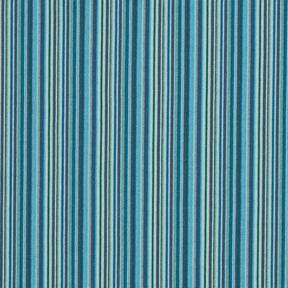 Schumacher 79352 Sinoir Stripe Fabric in Blue
