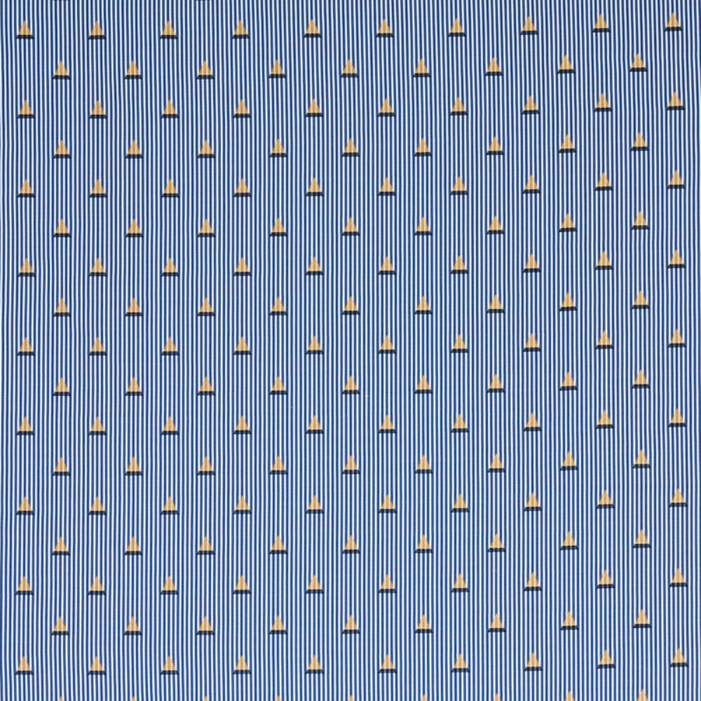 Schumacher 79361 Ludus Stripe Fabric in Blue