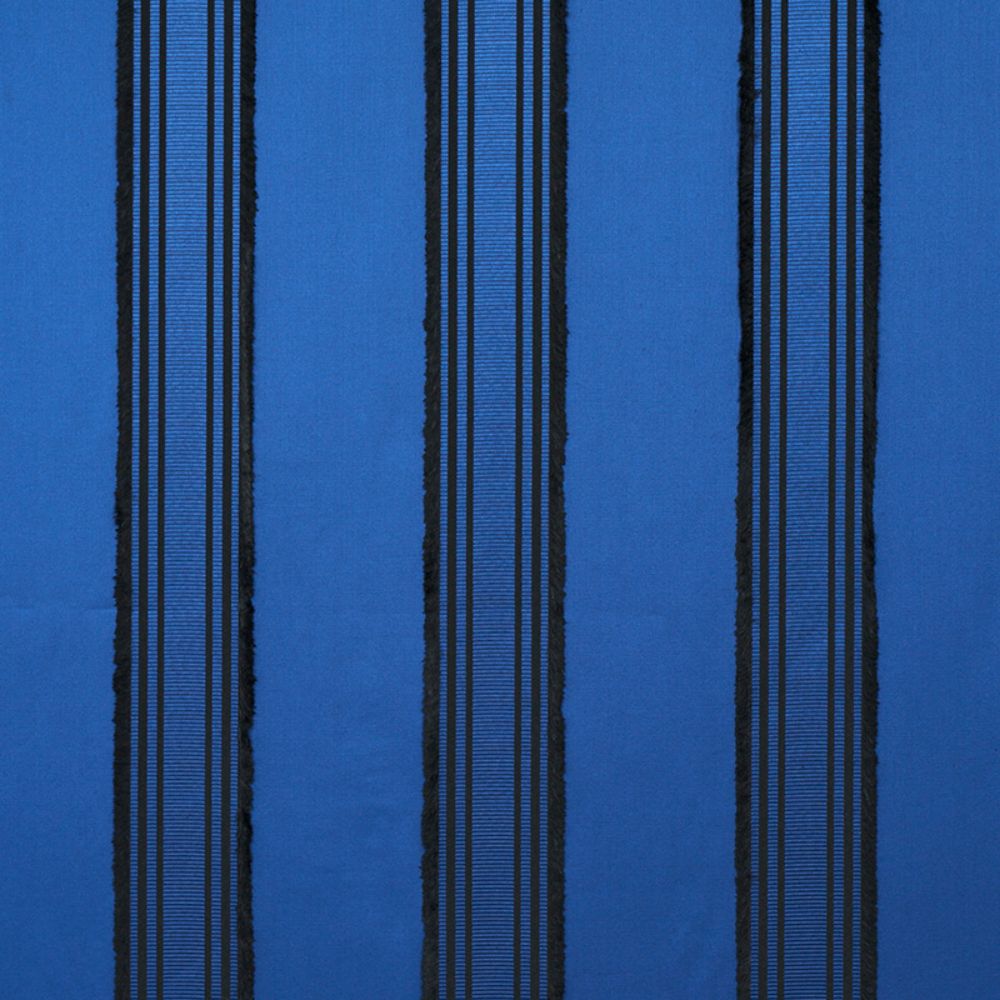 Schumacher 79450 Senza Satin Stripe Fabric in Cobalt