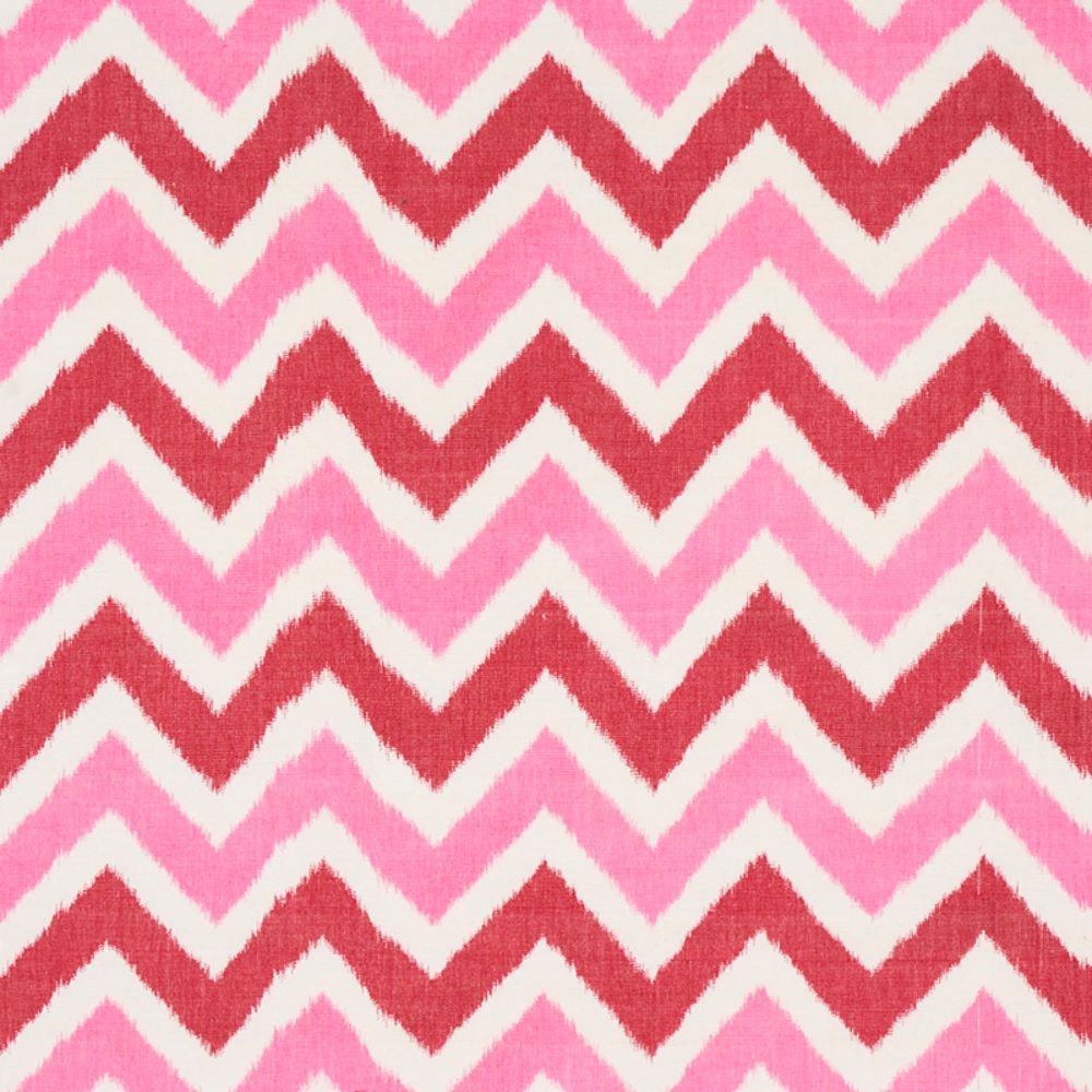 Schumacher 79461 Vedado Ikat Fabric in Pink