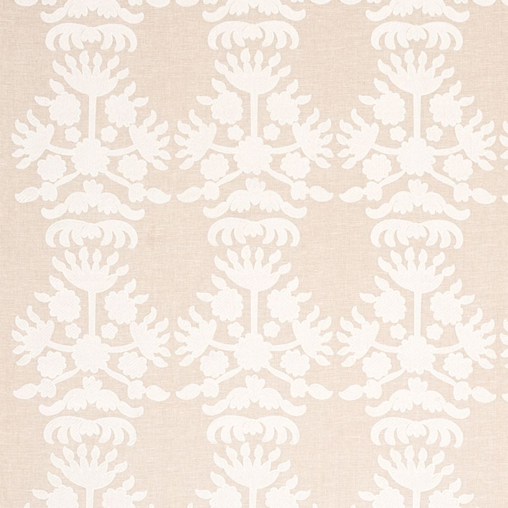 Schumacher 79472 Cybele Embroidery Fabric in Natural