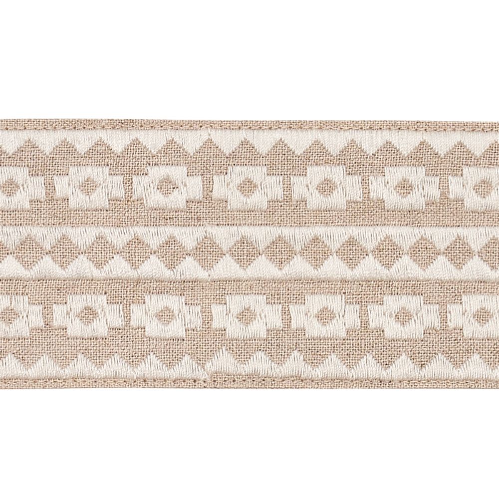 Schumacher 79920 Talitha Tape Trim in Ivory On Natural