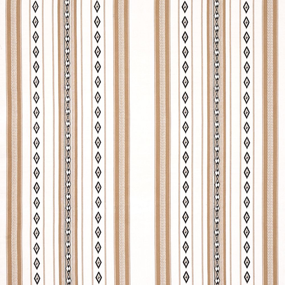 Schumacher 80270 Dakota Stripe Fabric in Neutral