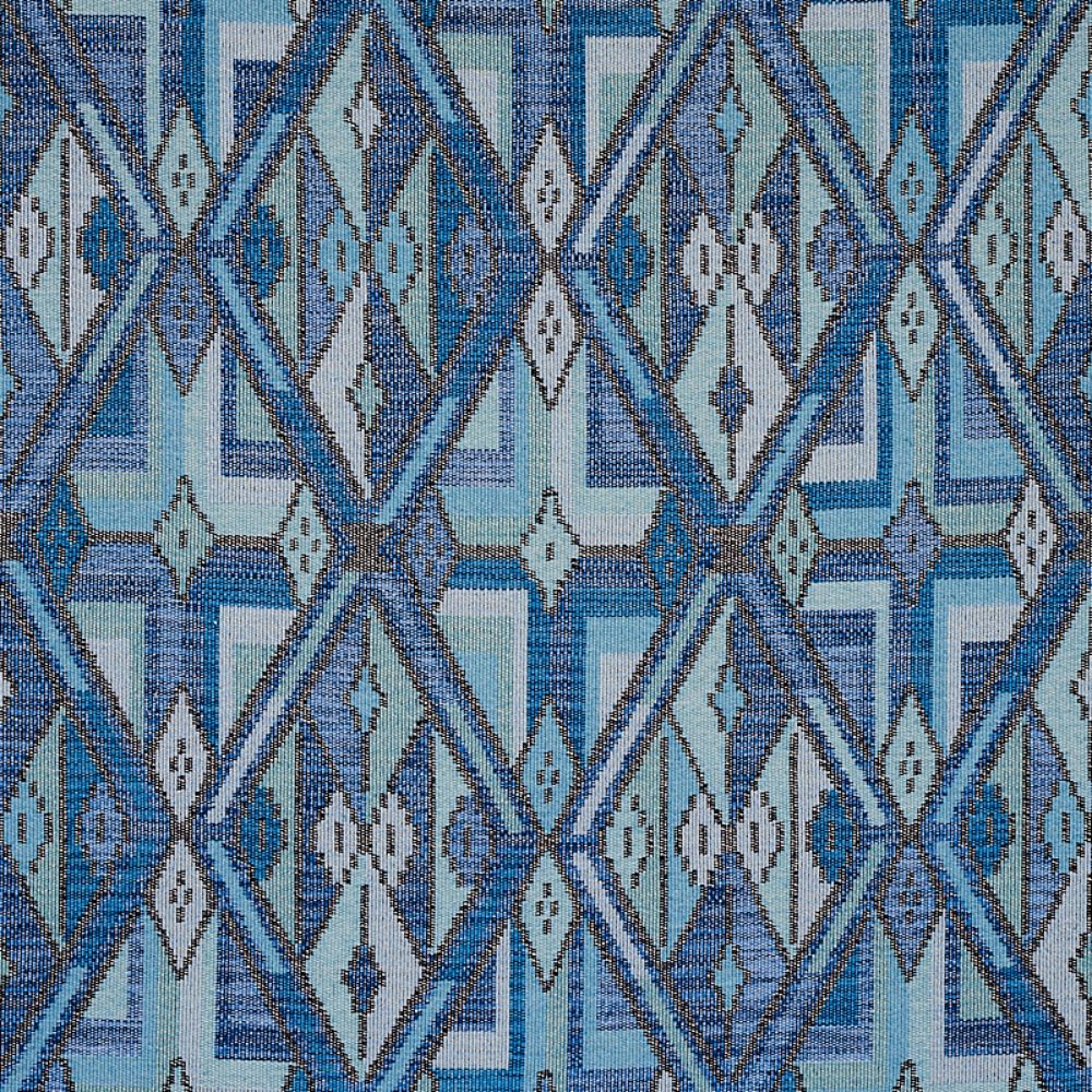 Schumacher 80281 Kuzma Fabric in Blue