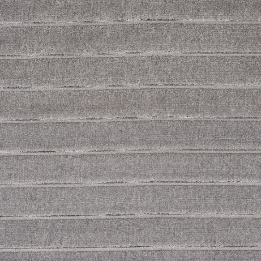 Schumacher 80463 Frederika Channeled Velvet Fabrics in Otter Grey
