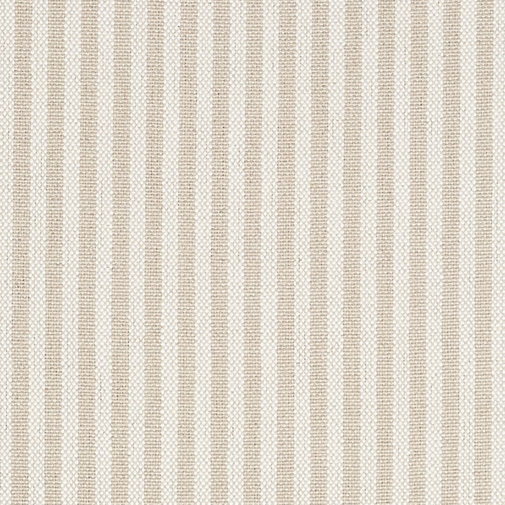 Schumacher 80490 Lilly Linen Stripe Fabrics in Oatmeal & Ivory