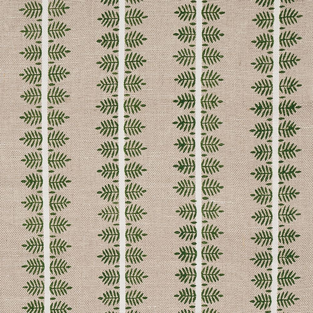 Schumacher 80521 Alva Hand Block Print Fabrics in Green
