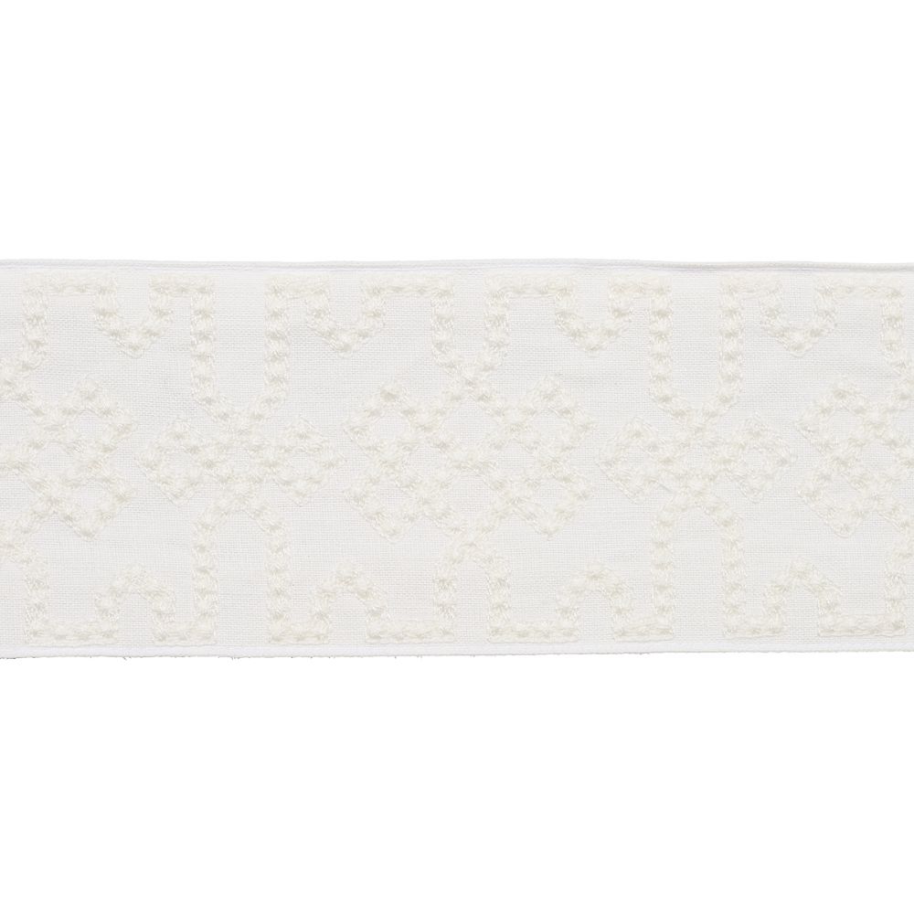 Schumacher 80884 Knotted Trellis Tape in Trims in White On White