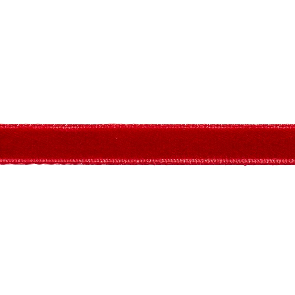 Schumacher 80927 Velvet Tape Narrow in Trims in Crimson
