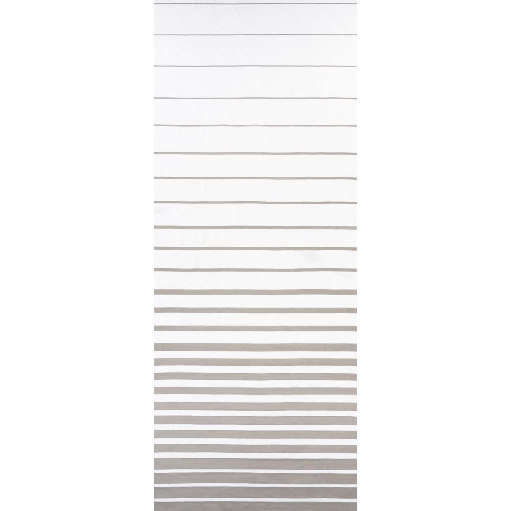 Schumacher 81140 Ribbon Appliqué Panel Fabrics in Grey On Ivory