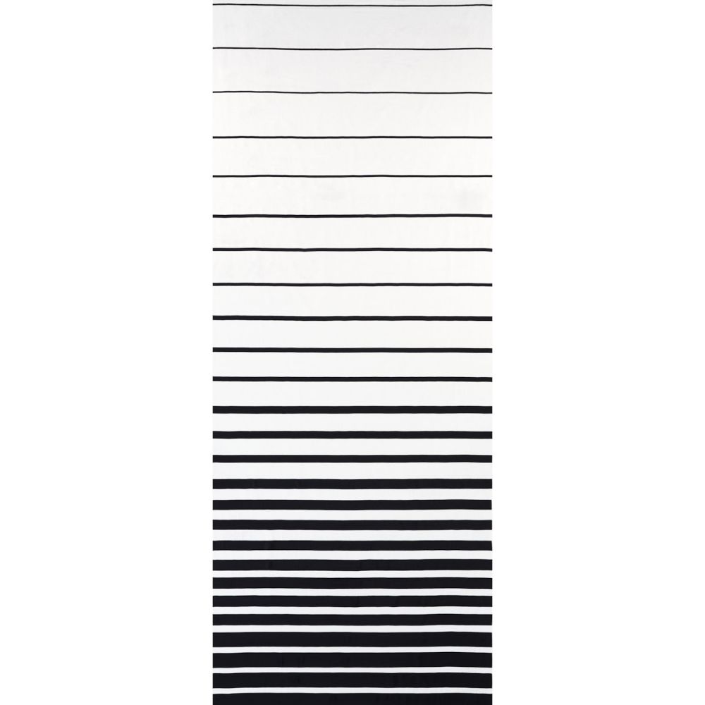 Schumacher 81142 Ribbon Appliqué Panel Fabrics in Black On Ivory