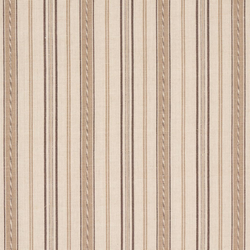 Schumacher 81441 Lightfoot Stripe Fabrics in Coffee