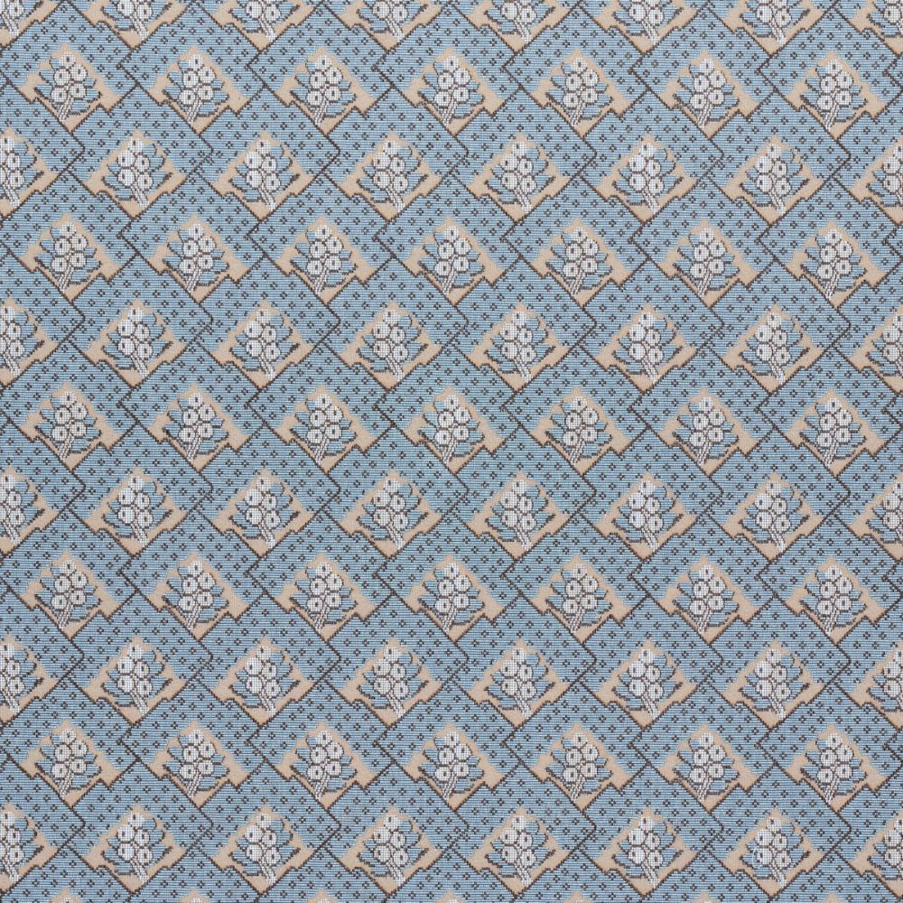 Schumacher 81602 Blair Silk épinglé Fabrics in Worcester Blue