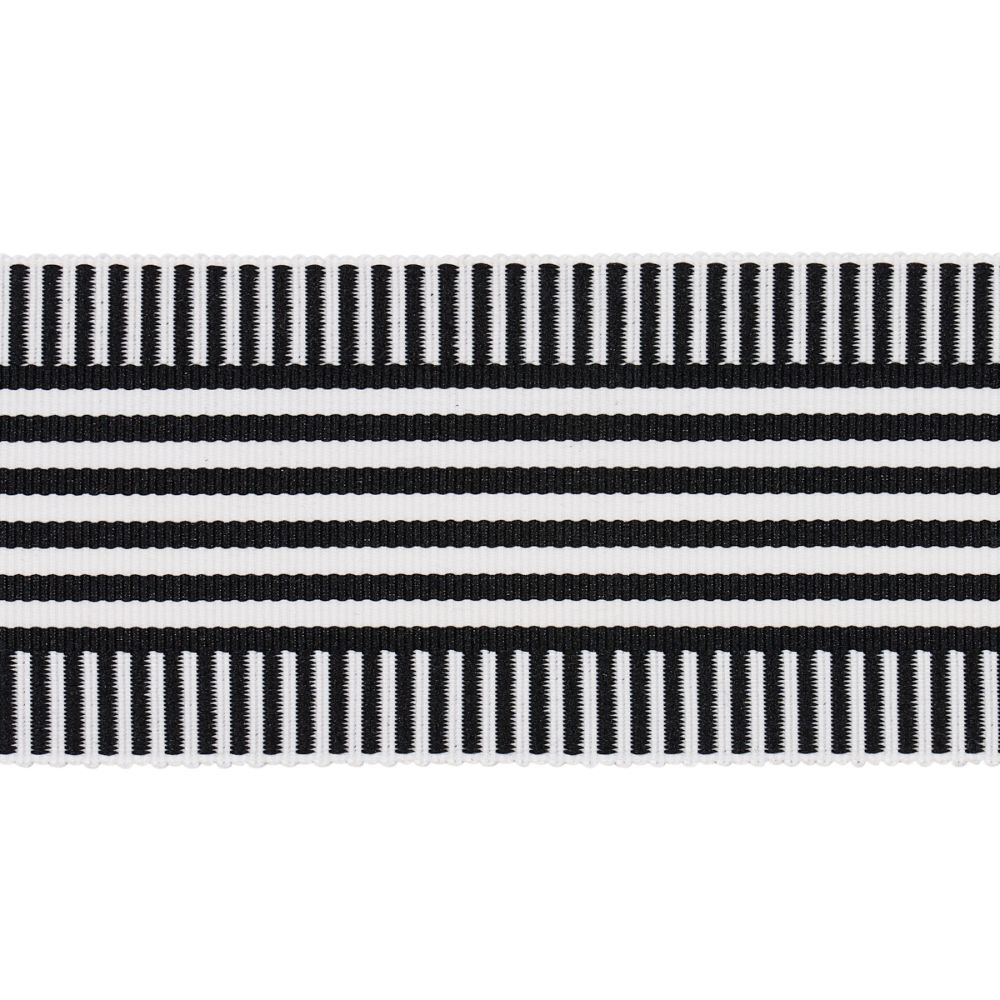 Schumacher 81692 Keket Stripe Tape Trims in Black