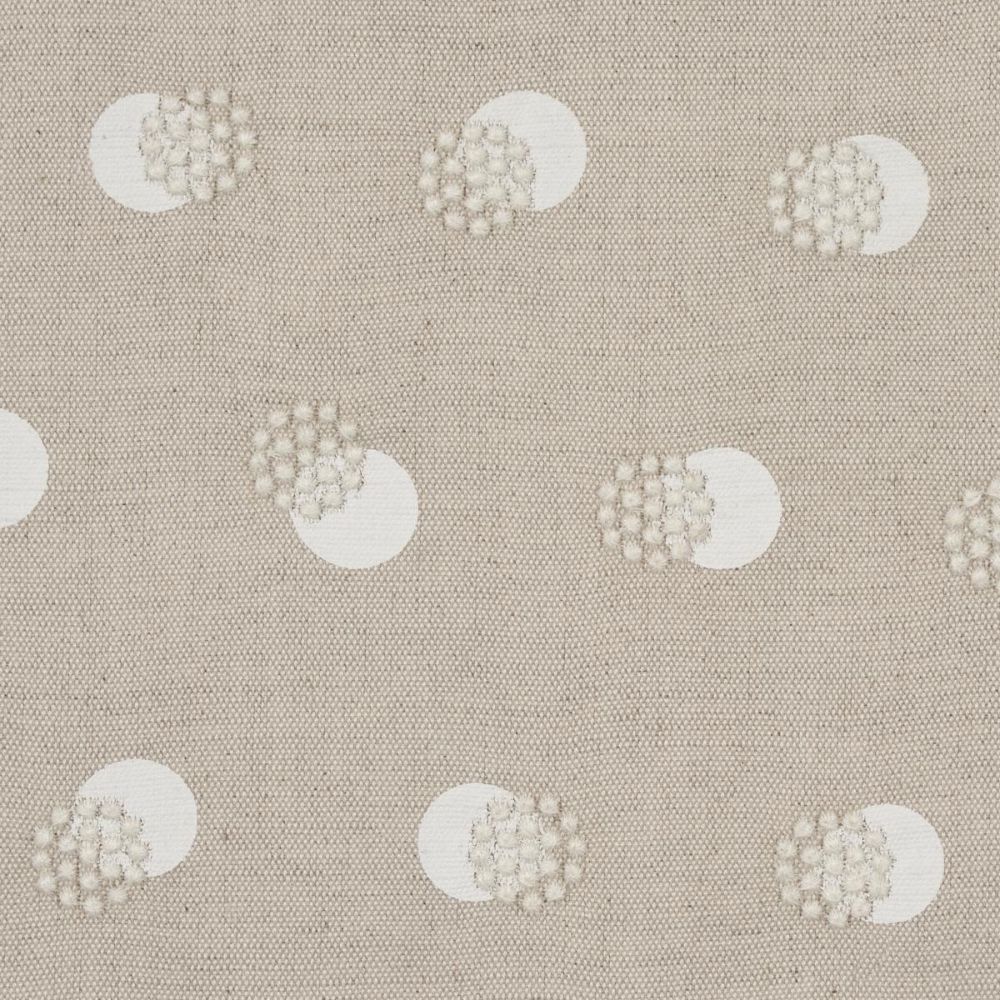 Schumacher 81840 Easy Elements Taylor Embroidery Fabric in Ivory On Natural