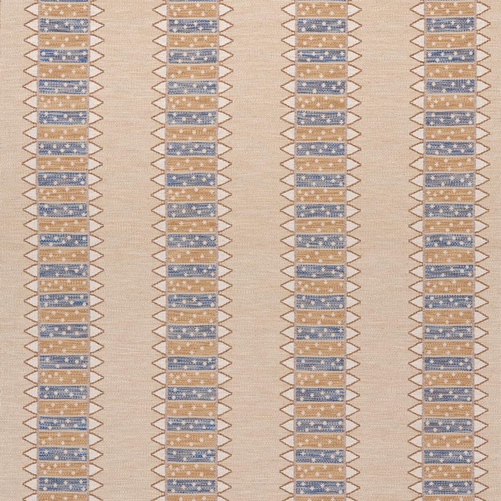 Schumacher 81980 Uncommon Threads Noor Kilim Stripe Fabric in Ochre