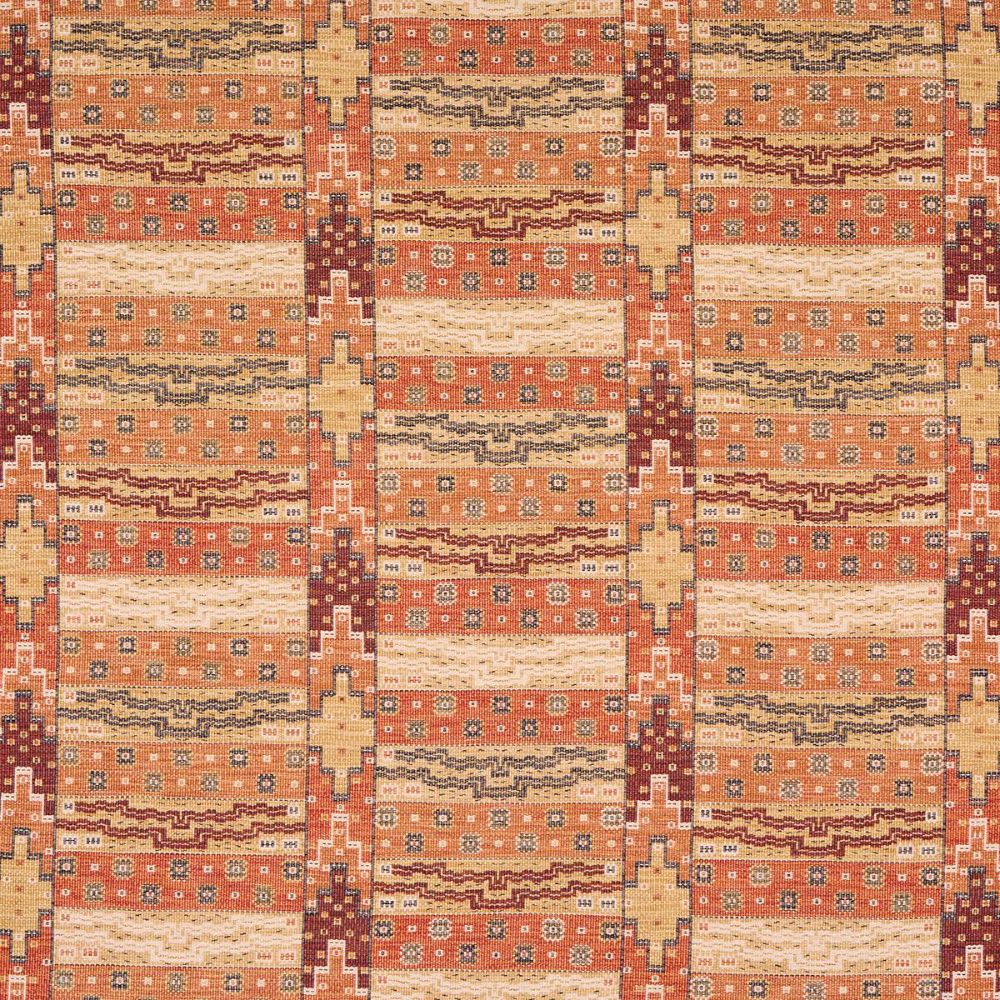 Schumacher 81990 Uncommon Threads Fairuza Flatweave Fabric in Spice
