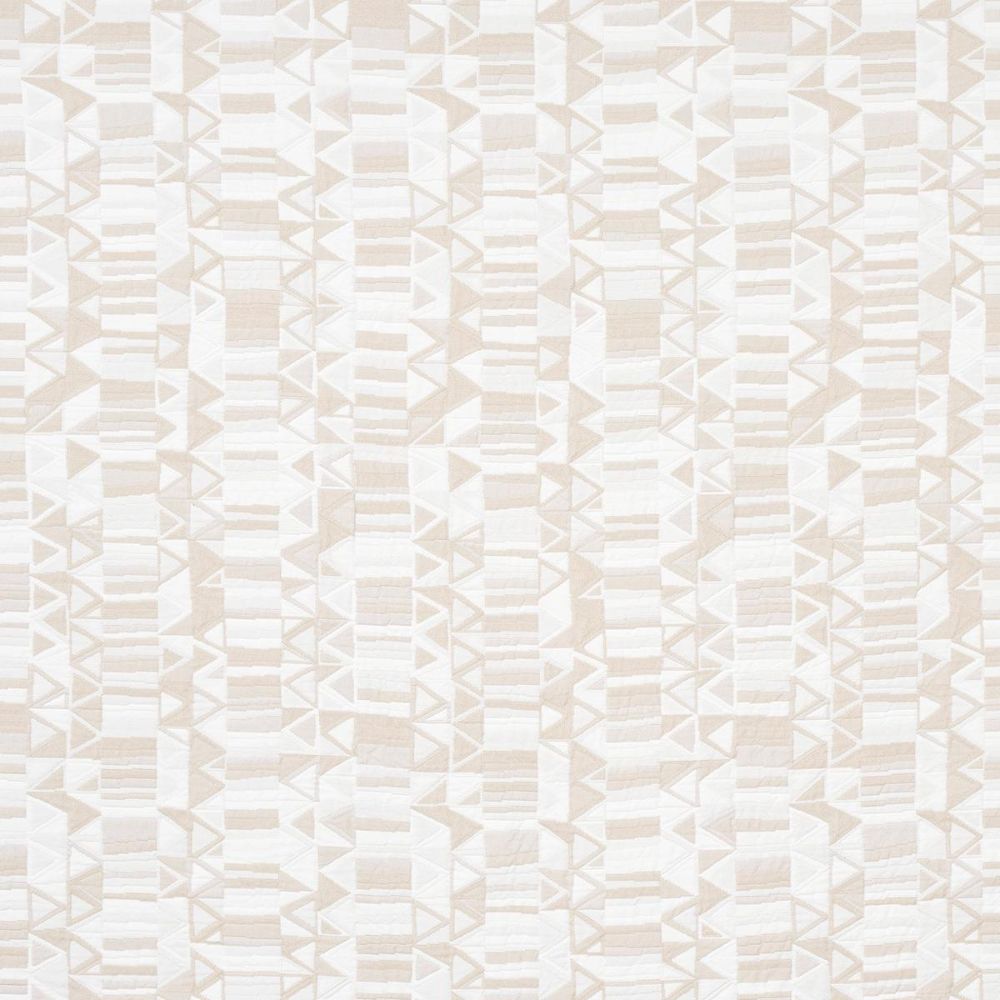 Schumacher 82022 Uncommon Threads Bizantino Quilted Weave Fabric in Natural
