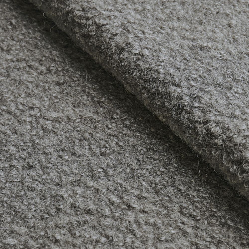 Schumacher 82061 Teddy Wool Bouclé Fabrics in Grey