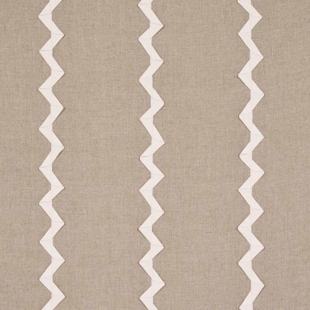 Schumacher 82220 New Traditional Provençal Lazare Applique Fabric in Ivory On Natural