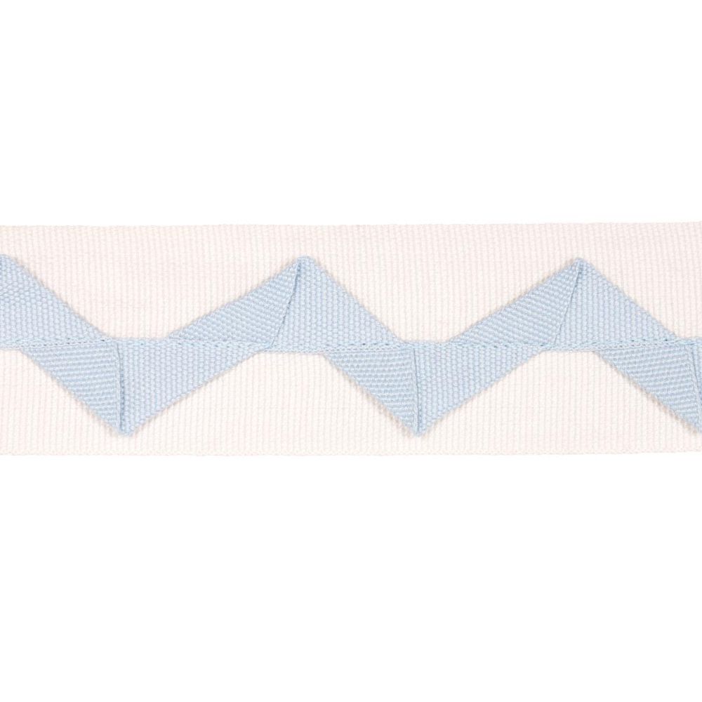 Schumacher 82240 New Traditional Provençal Lazare Applique Tape Trim in Sky On Ivory