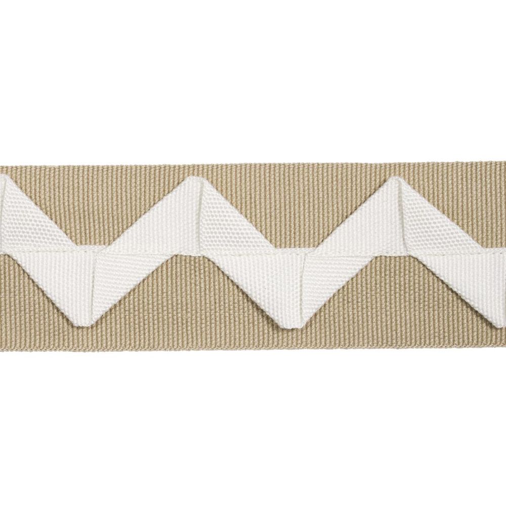 Schumacher 82242 New Traditional Provençal Lazare Applique Tape Trim in Ivory On Natural