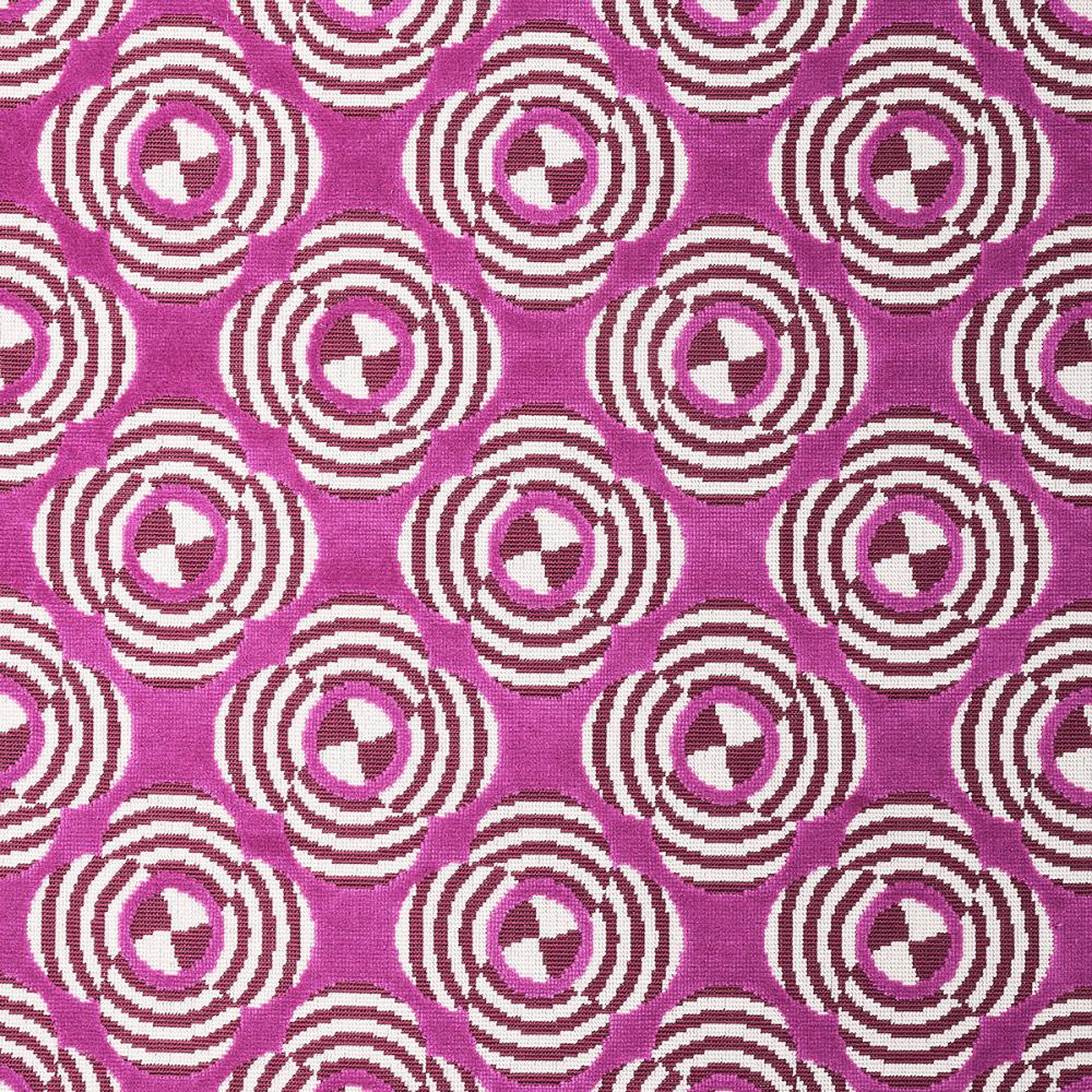 Schumacher 82262 Le Moderne Cut Velvet Fabric in Magenta